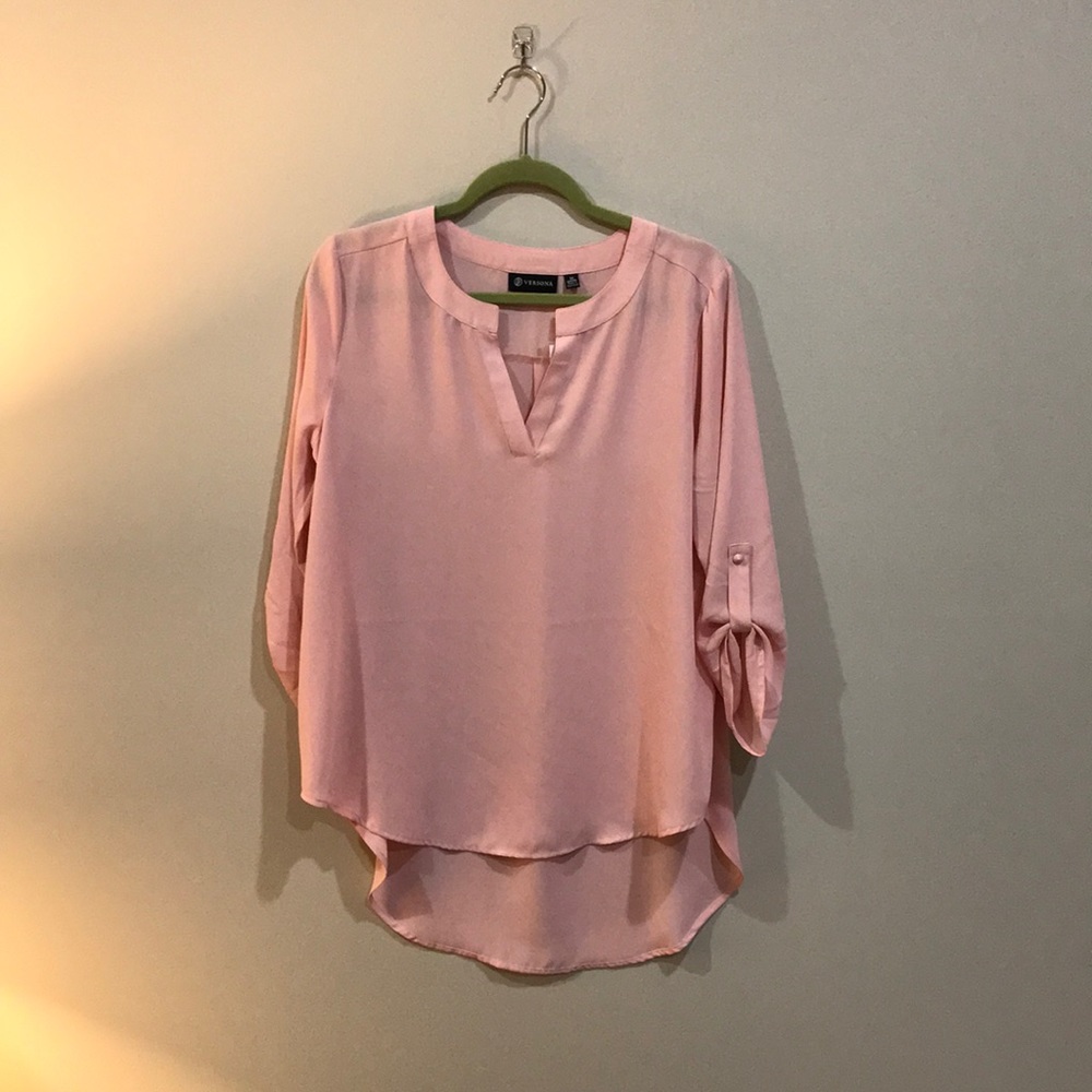 NWT Versona light pink blouse size M